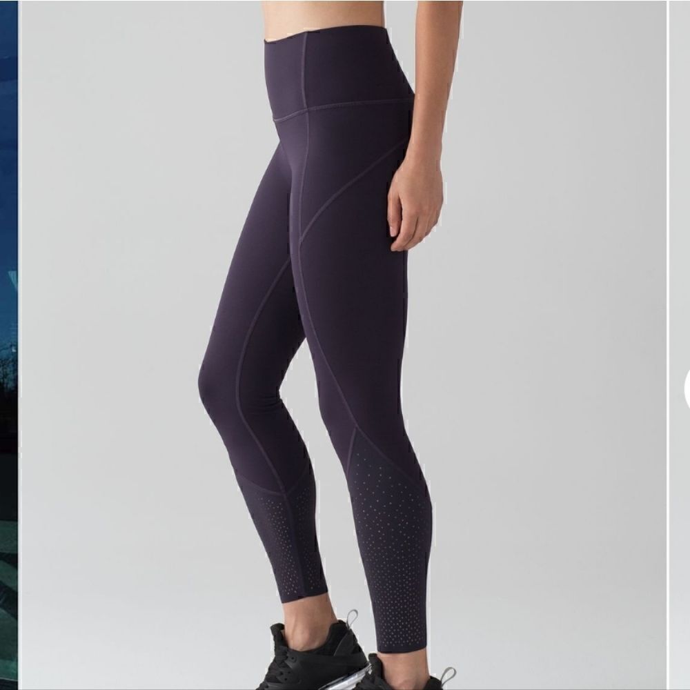 Lululemon Anew Tight Leggings 25 inseam Black Grape 6